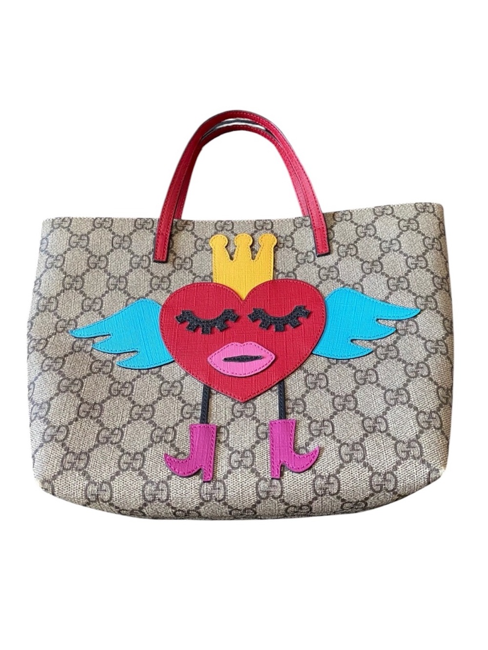 Gucci GG Supreme Flying Heart Tote